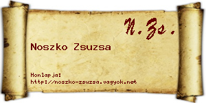 Noszko Zsuzsa névjegykártya